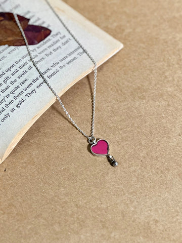 Deewana Dil Pendant with Chain in pure silver with handcrafted detailing