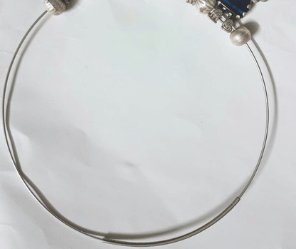 Sadabahaar Jewelry 92.5 Hallmark Silver Hasli Necklace - Close up