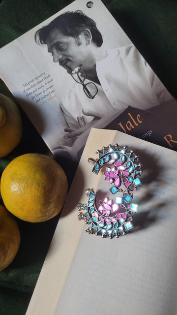 Jalpari Earcuffs in pure silver with handcrafted detailing