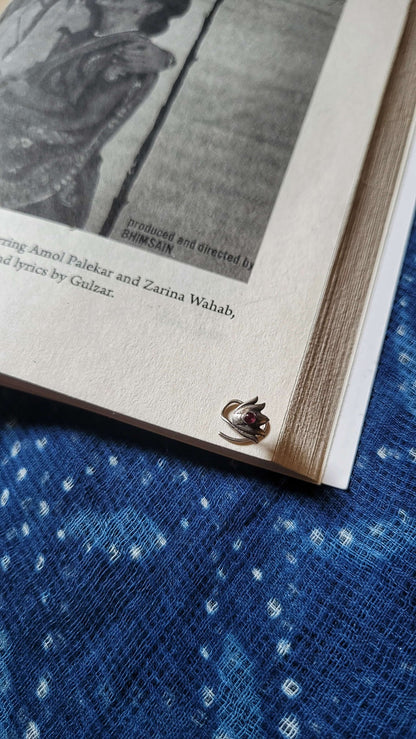 Kamal Nose-Pin in pure silver with handcrafted detailing