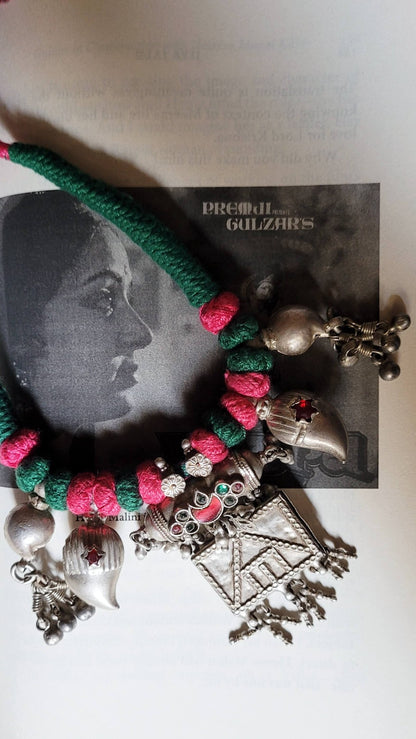 Lutf Vintage Necklace in pure silver with vintage detailing