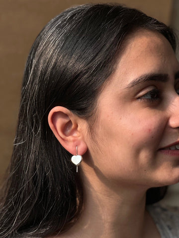 Mashooq Earrings in pure silver with handcrafted detailing