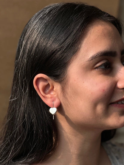 Mashooq Earrings in pure silver with handcrafted detailing