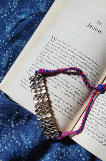 Nishchhal Choker in pure silver with handcrafted detailing