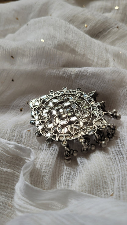 Side view of Rapti Ring | Made-to-Order in pure silver with handcrafted detailing