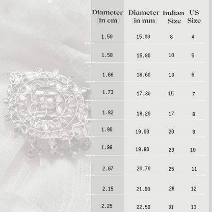 Side view of Sangini Toe-Rings in pure silver with handcrafted detailing