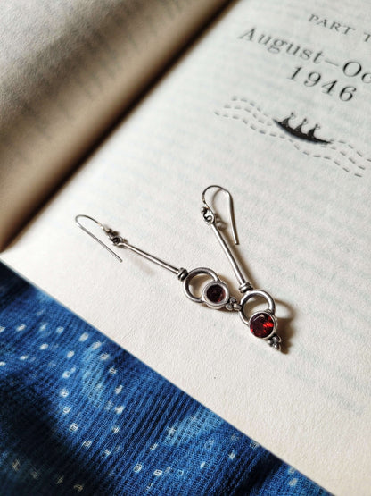 Side view of Rose Kulfi Earrings in pure silver with handcrafted detailing
