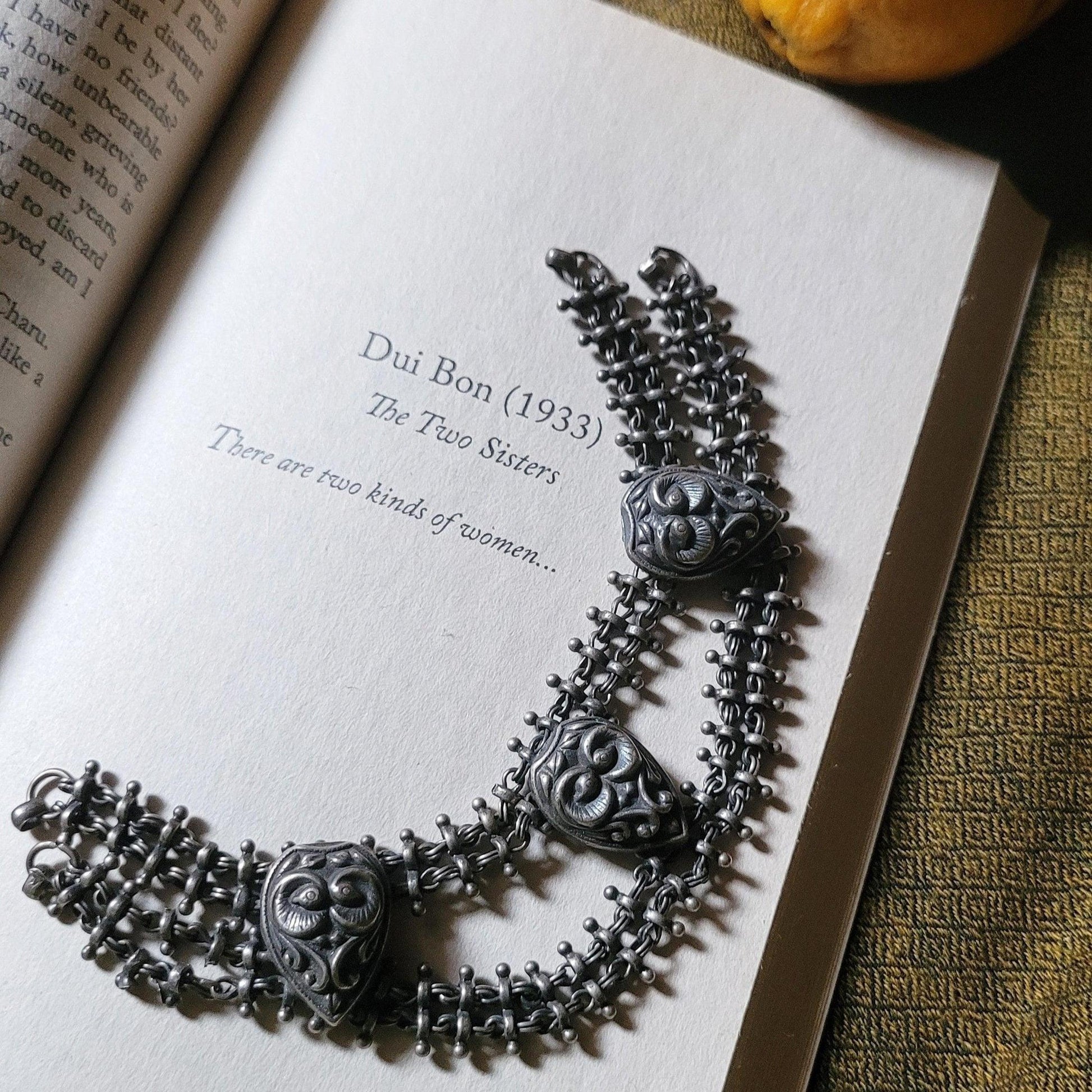 Sadabahaar Jewelry 92.5 Hallmark Silver Double Layered Statement Necklace for Women