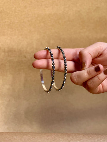 Sajja Bangles in pure silver with handcrafted detailing