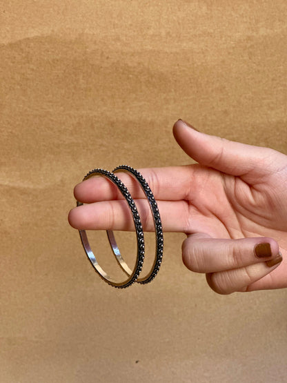 Shobha Bangles in pure silver with handcrafted detailing