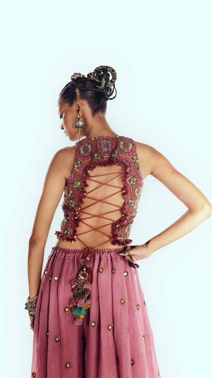 Side view of Parushni Jhumka in pure silver with handcrafted detailing