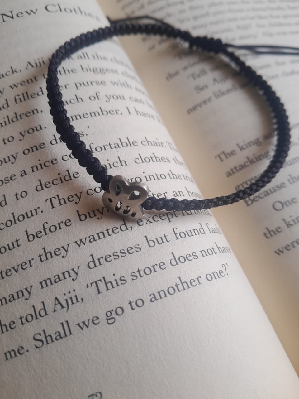 Sadabahaar Jewelry 92.5 hallmark silver butterfly anklet black dori nazarbattu evil eye protection adjustable daily wear - side view