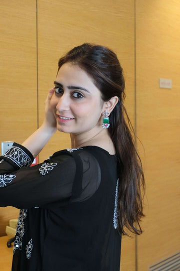 Vasant Earrings in pure silver with handcrafted detailing