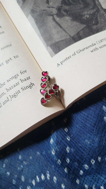 Yaarana Studs in pure silver with handcrafted detailing