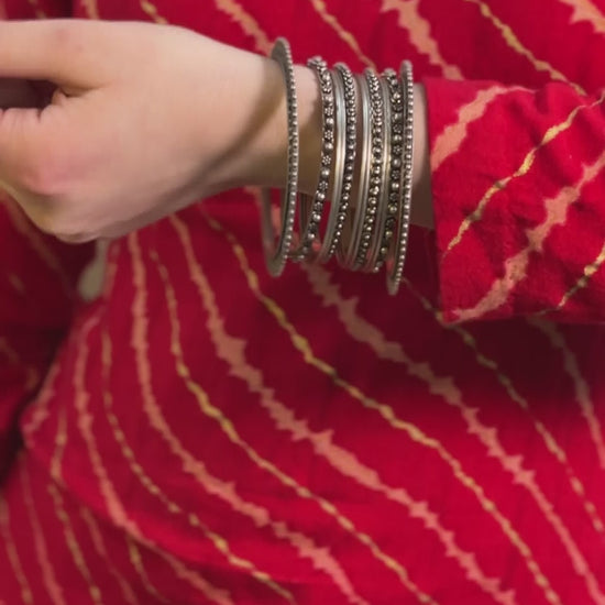 Sadabahaar silver bangles